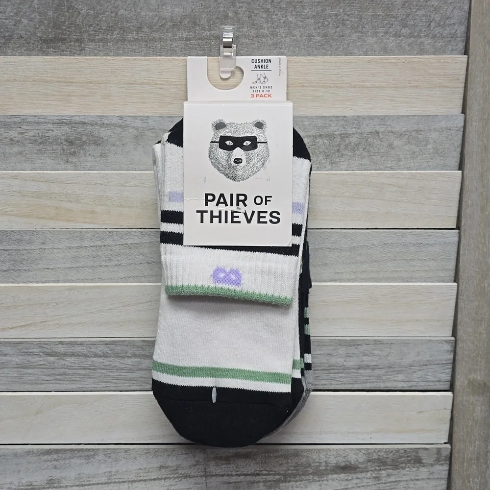 Cushion Ankle Socks 3 Pack | Pair of Thieves | Shoe size 8-12